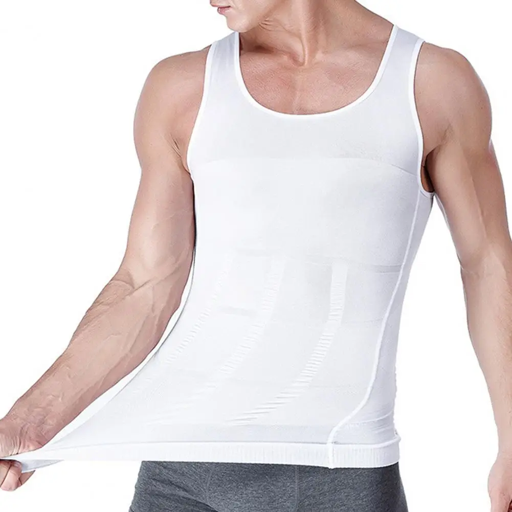 

Men's Slimming Body Shapewear Corset Vest Shirt Compression Abdomen Tummy Belly Control Slim Waist Cincher Underwear Sports Vest