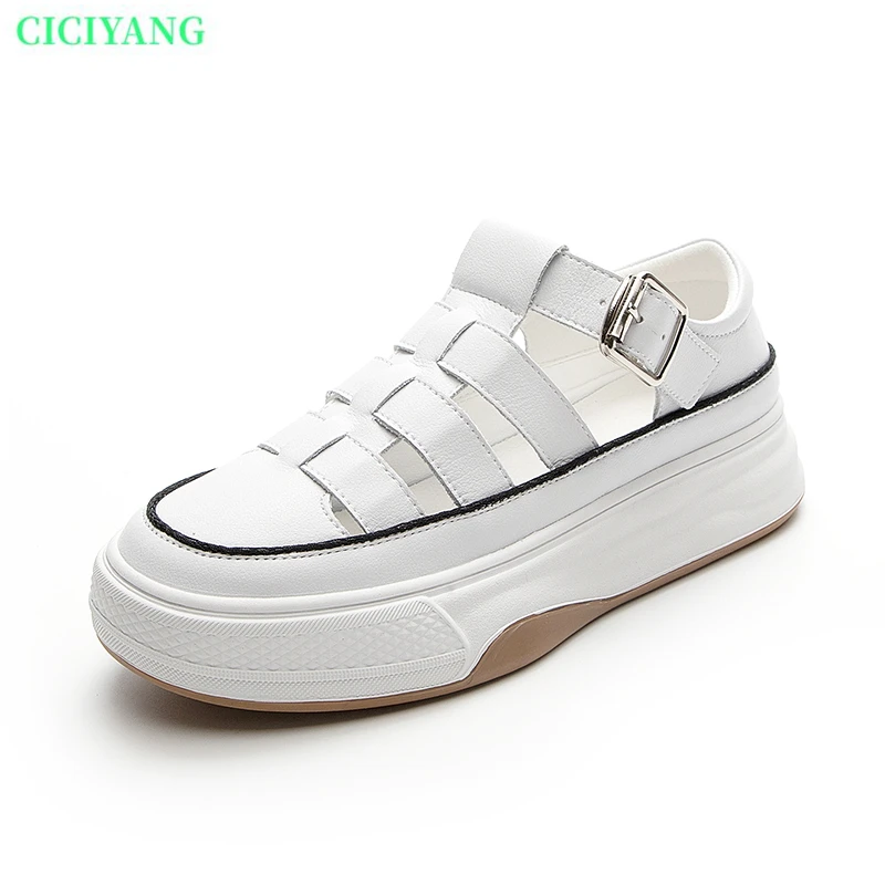 CICIYANG Shoes For Women Summer Hollow Sneakers 2024 New Genuine Leather White Shoes Ladies Platform Sandals Sports Shoes Girls
CICIYANG Shoes For Women Summer Hollow Sneakers 2024 New Genuine Leather White Shoes Ladies Platform Sandals Sports Shoes Girls
