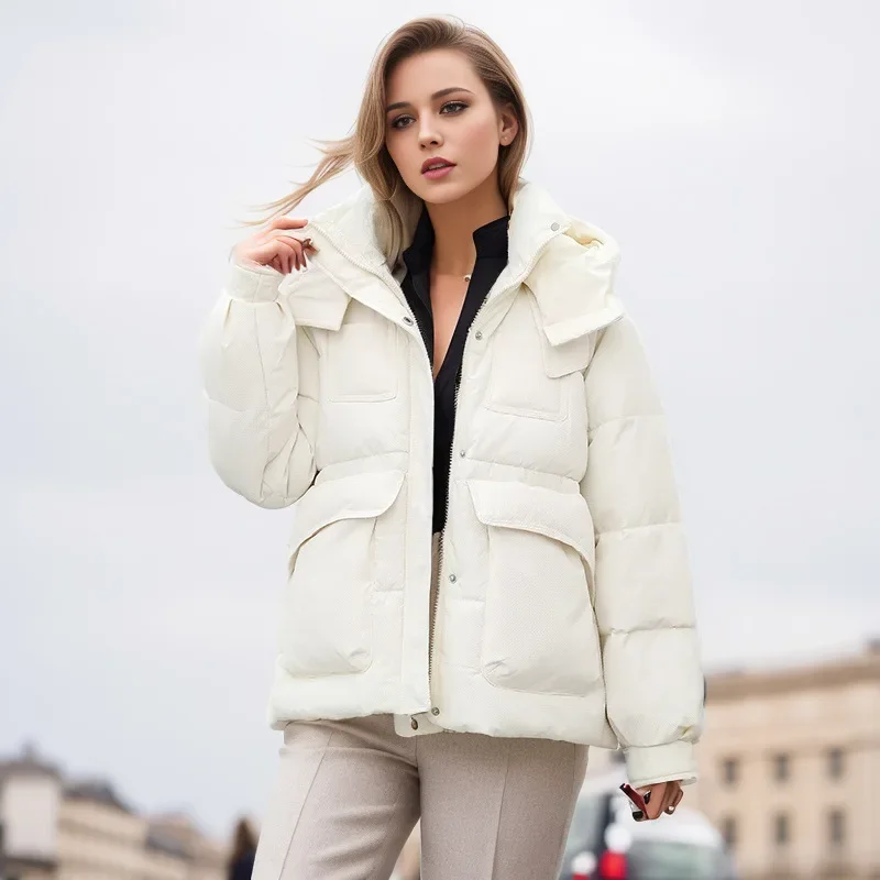 Standing Collar, Waist Up, Slimming and Thickened Cotton Jacket, Women's Mid Length Jacket,2024 Winter New Korean Casual Version 
Standing Collar, Waist Up, Slimming and Thickened Cotton Jacket, Women's Mid Length Jacket,2024 Winter New Korean Casual Version