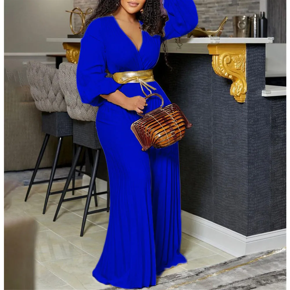 Plus Size Women Jumpsuit Autumn Long Sleeve Belt Straight Wide Leg Pants Casual Romper Loose Party Bodysuit 5XL Female Overalls
Plus Size Women Jumpsuit Autumn Long Sleeve Belt Straight Wide Leg Pants Casual Romper Loose Party Bodysuit 5XL Female Overalls