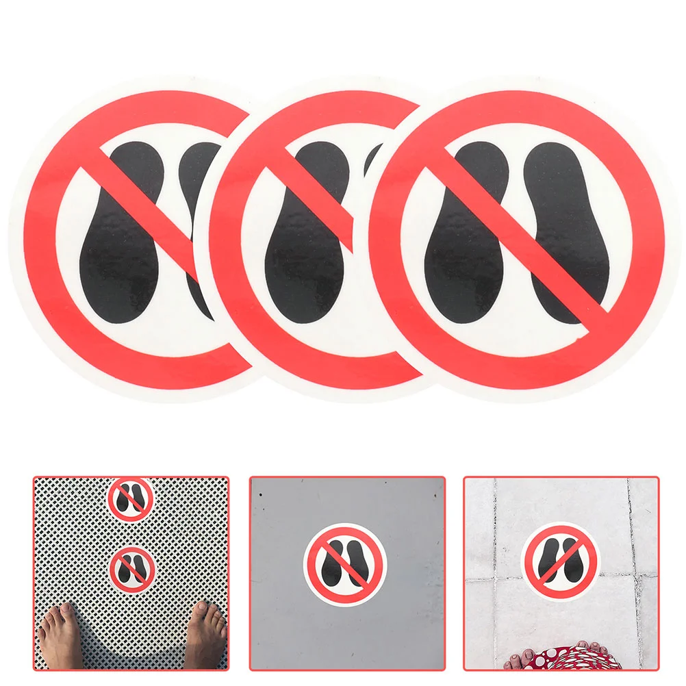 

Label Stickers Step Sticker Warning Floor No Decals Round Not It Do Adhesive Stepping Circle Dont Caution Sign Labels De