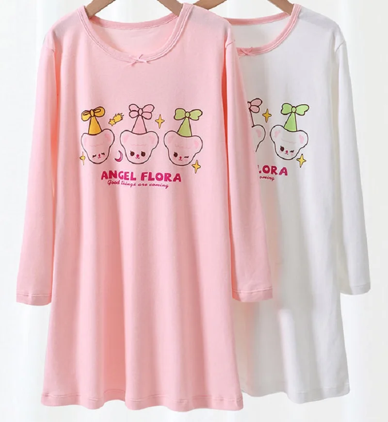 3-18 Years Nightwear Home Wear Four Seasons Sleepwear 100% Cotton Cartoon Letter Long Sleeve Pink Girls Nightgown Nightdress
3-18 Years Nightwear Home Wear Four Seasons Sleepwear 100% Cotton Cartoon Letter Long Sleeve Pink Girls Nightgown Nightdress