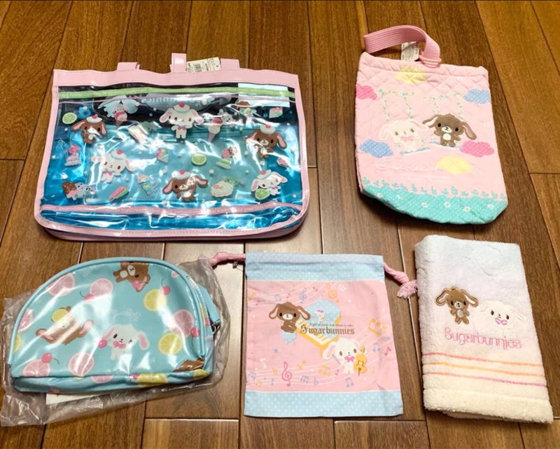 Rare Sugarbunnies Bags 5 Pieces Set Cute Kawaii Handbags Cosmetic Bag Drawstring Pouch Towel
Rare Sugarbunnies Bags 5 Pieces Set Cute Kawaii Handbags Cosmetic Bag Drawstring Pouch Towel
