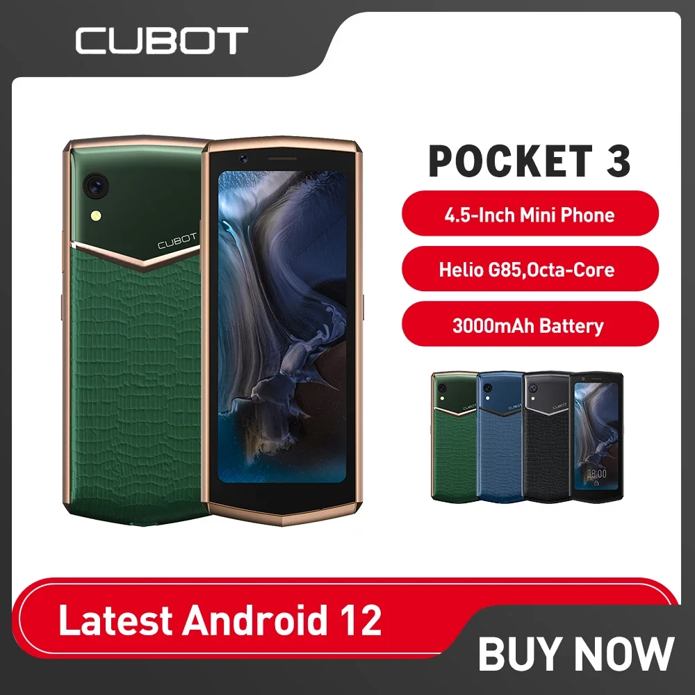 

Cubot Pocket 3 Mini Smartphone Android NFC 4.5 " Mini Screen Octa-Core 4GB 64GB 20MP 3000mAh Dual SIM 4G Small Cellphone On Sale