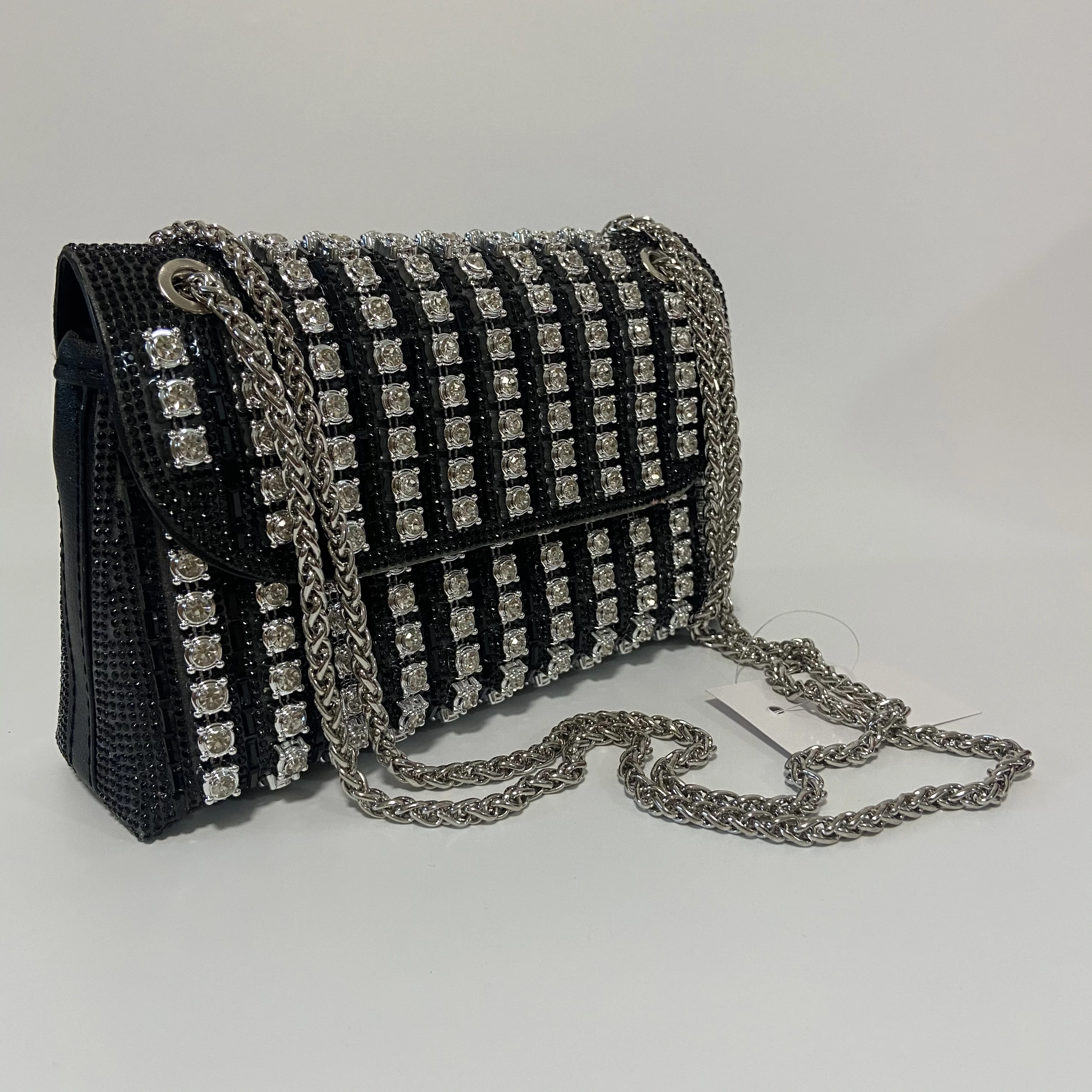 Fashion black gold Women's Hand Bag Diamonds Evening Clutch Bag Women