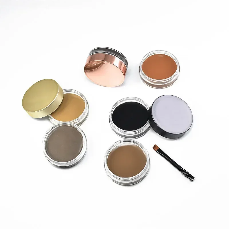 

Private Label 10-color Dyed Eyebrow Cream Custom Bulk with Brush Logo Waterproof Natural and Long-lasting Pigment Brow Makeup