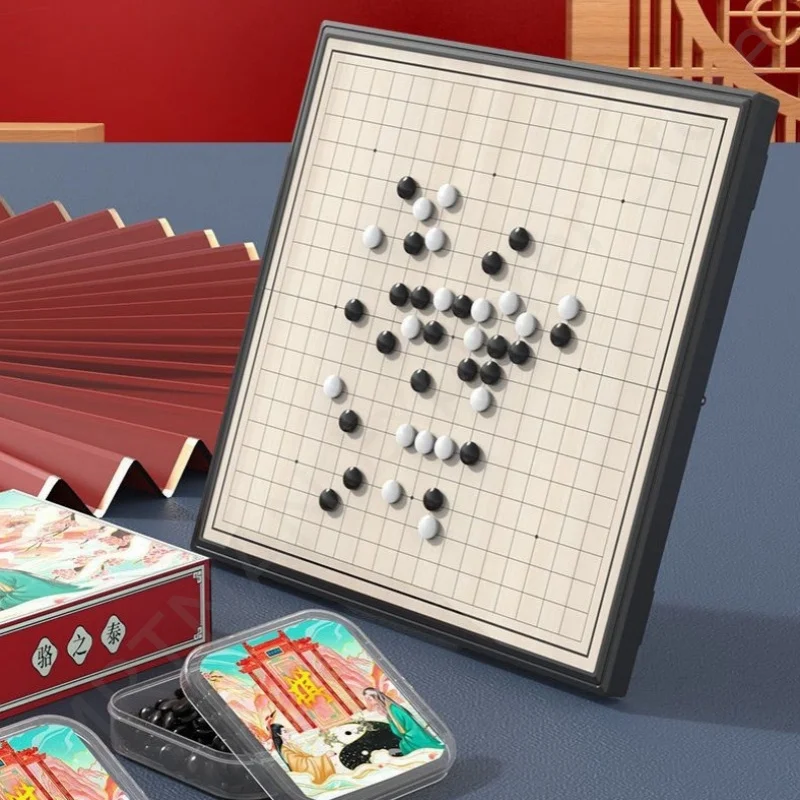Magnetic Go Game Foldable Multi-size Go plastics Black And White Chess Pieces Chess Set Children Puzzle Board Game Toys Gifts
Magnetic Go Game Foldable Multi-size Go plastics Black And White Chess Pieces Chess Set Children Puzzle Board Game Toys Gifts