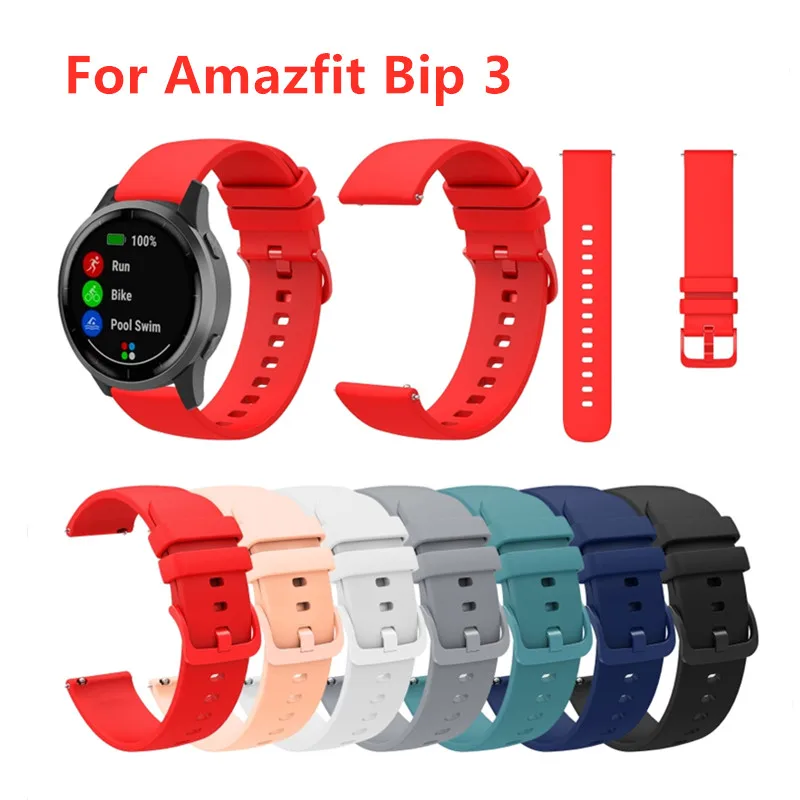 

Silicone Band Strap for Amazfit Bip 3 Smart Watch Bracelet Replacement Wristband Belt Adjustable Wriststrap for Amazfit Bip3