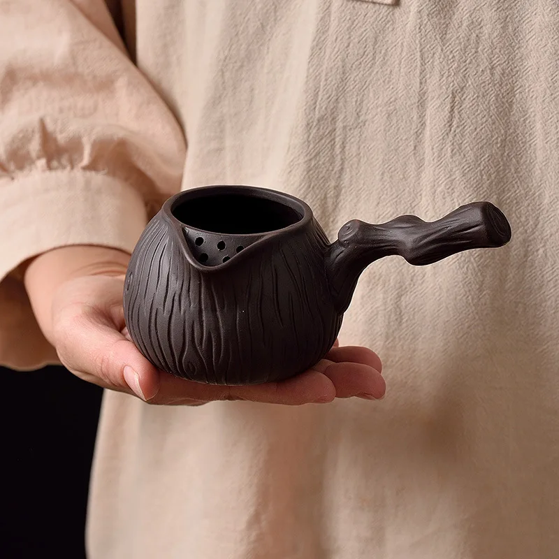 

Pottery Teapot with Anti Scald Handle Portable Chinese Traditional Teapot Tea Kettles Tea Maker Kettle for Boiling Hot Water