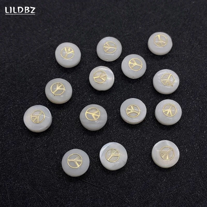 Natural Freshwater Shell Loose Beads Peace Sign Round Shell Beads for Jewelry Making DIY Earrings Bracelet Necklace Accessories
Natural Freshwater Shell Loose Beads Peace Sign Round Shell Beads for Jewelry Making DIY Earrings Bracelet Necklace Accessories