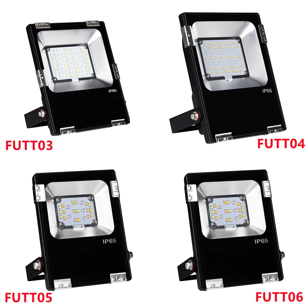 

10W/20W/30W RGB+CCT LED Floodlight AC100~240V/DC24V 50/60Hz 16 Millions (2.4GHz) RF Signal transmitting & Modes synchronization