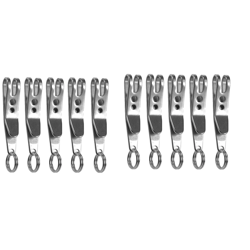 

Hot TTKK 2X Multi-Purpose Clip Keychains Suspension Clip Tool With Carabiner Perfect For Hanging EDC Tools, Flashlights Etc.