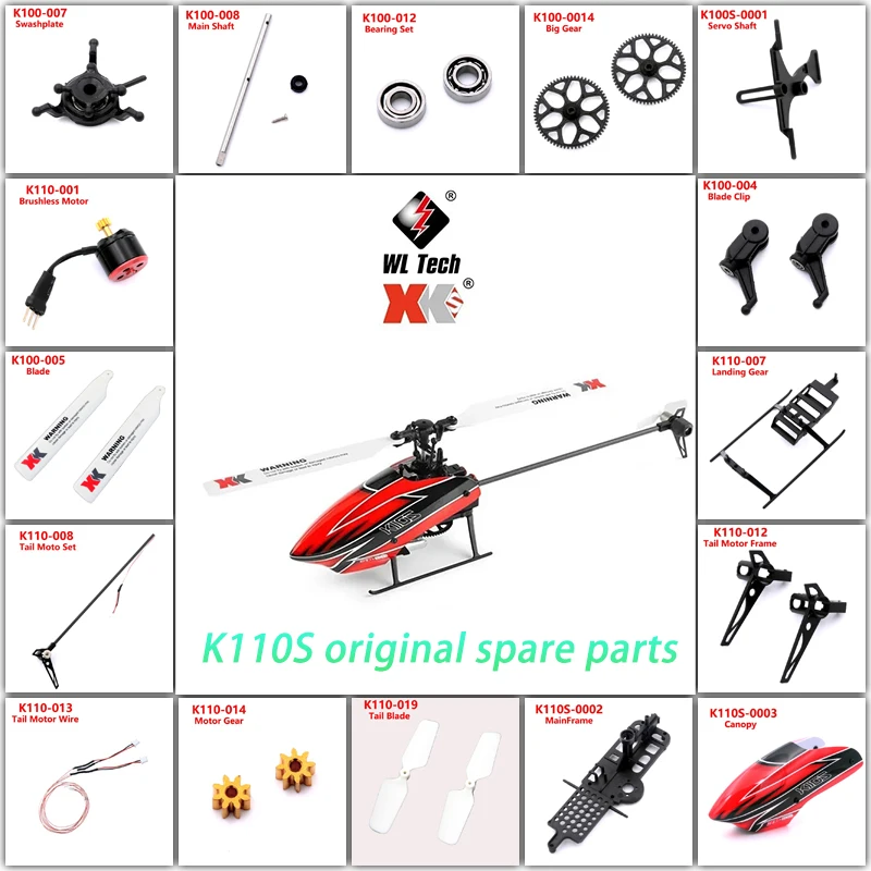 Wltoys XKS K110S K110 телефон с сервоприводом, редукторный мотор, головка, Задний навес, ESC плата для K110S, обновленные детали
Wltoys XKS K110S K110 телефон с сервоприводом, редукторный мотор, головка, Задний навес, ESC плата для K110S, обновленные детали