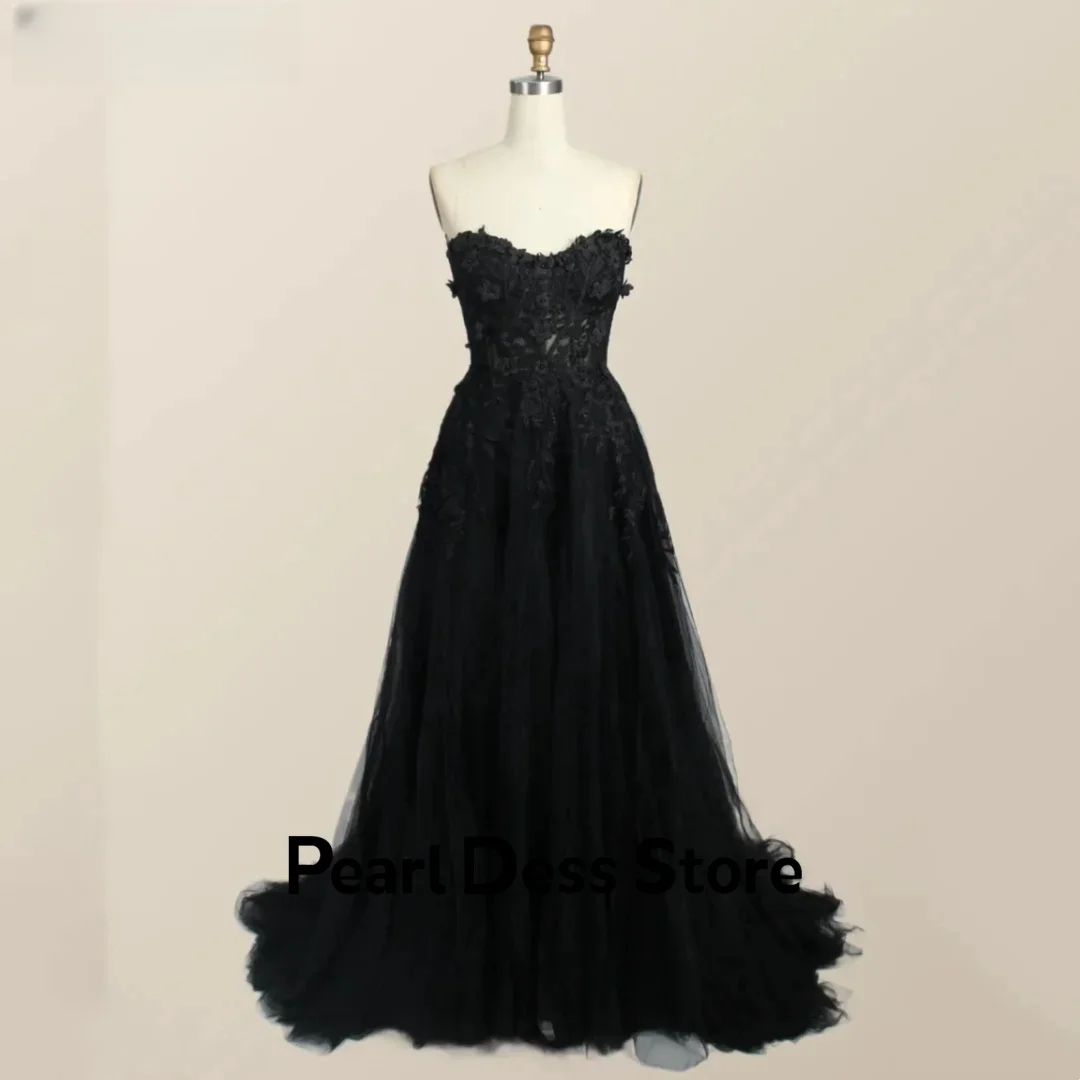 

Черное прозрачное бальное платье 2024 наклейка без бретелек ТРАПЕЦИЕВИДНОЕ Вечернее Платье Vestidos De Festa