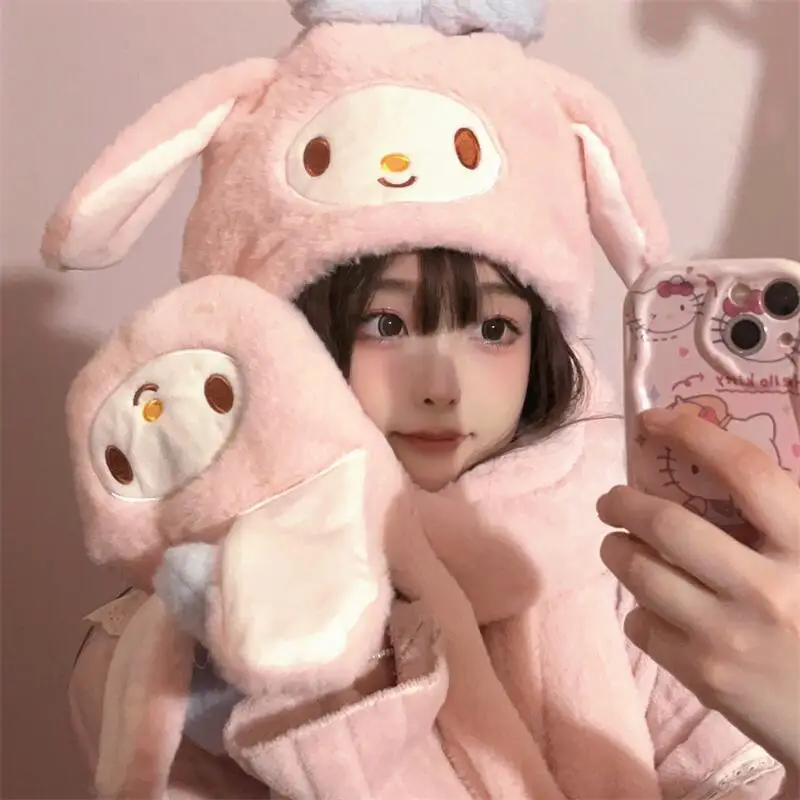 Sanrio милый Коричный плюшевый My Melody Kuromi мягкий передвижной головной убор и шарф все в одном зимний утолщенный и теплый подарок для девочки
Sanrio милый Коричный плюшевый My Melody Kuromi мягкий передвижной головной убор и шарф все в одном зимний утолщенный и теплый подарок для девочки