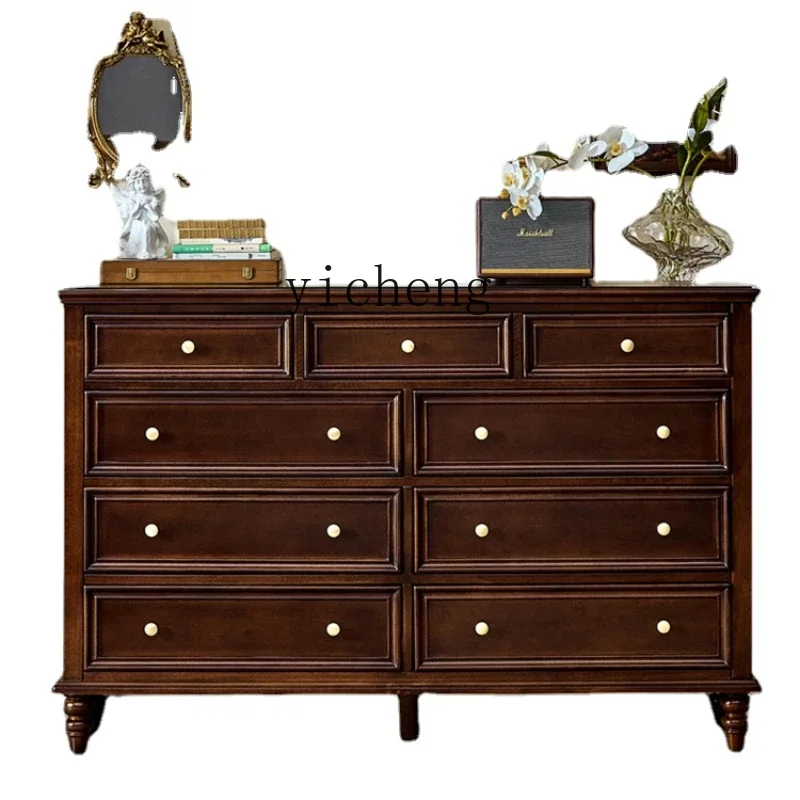 YY American Chest of Drawers All Solid Wood Retro Living Room Five Six Seven Nine Chest of Drawers Storage Cabinet
YY American Chest of Drawers All Solid Wood Retro Living Room Five Six Seven Nine Chest of Drawers Storage Cabinet