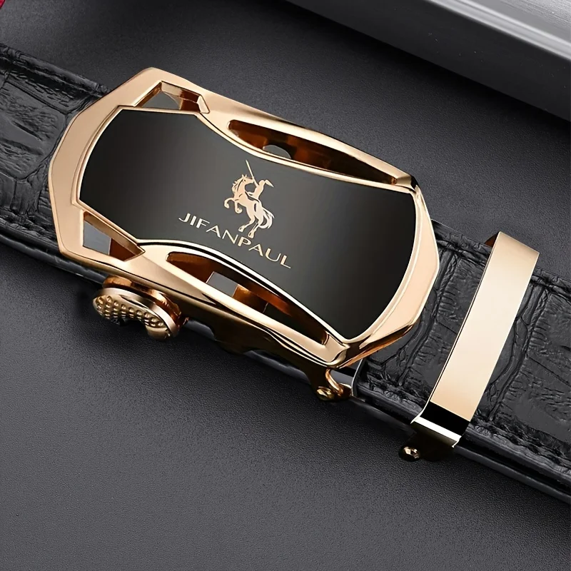 JIFANAUL Men's Famous Brand Belt High Quality Leather Luxury Belt Metal Automatic Buckle Belt Crocodile Pattern Fashion Belt JIFANAUL Men's Famous Brand Belt High Quality Leather Luxury Belt Metal Automatic Buckle Belt Crocodile Pattern Fashion Belt