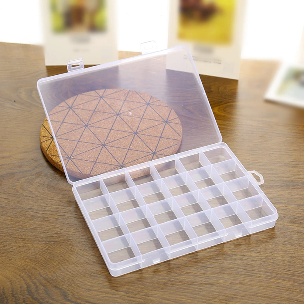 24 Compartments Storage Box Plastic Transparent Box Jewelry Bead Storage Display Container Craft Organizer Tool
24 Compartments Storage Box Plastic Transparent Box Jewelry Bead Storage Display Container Craft Organizer Tool