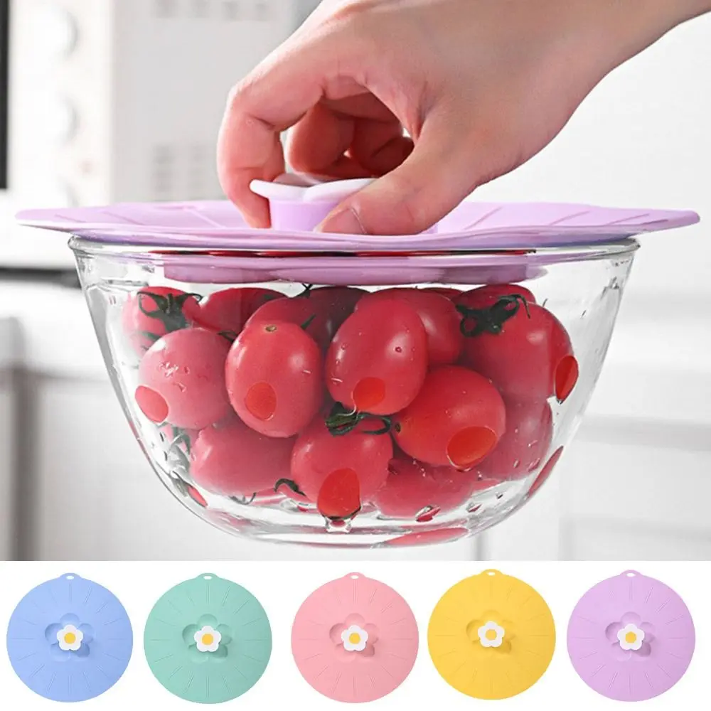 

Self Sealing Flower Preservation Lid Fresh Keeping Heat Resistant Microwave Bowl Cover Reusable Dustproof Cooking Pot Pan Lid