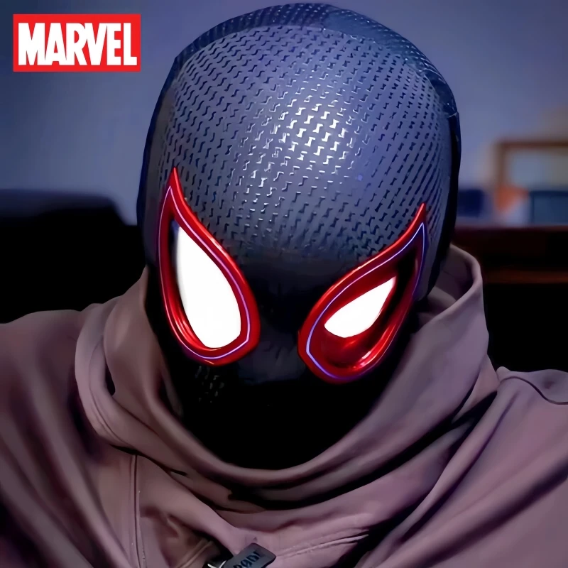 

HOT Mascara Miles Spiderman Headgear Cosplay Moving Eyes Electronic Mask Spider Man 1:1 Remote Control Toys For Adults Gifts