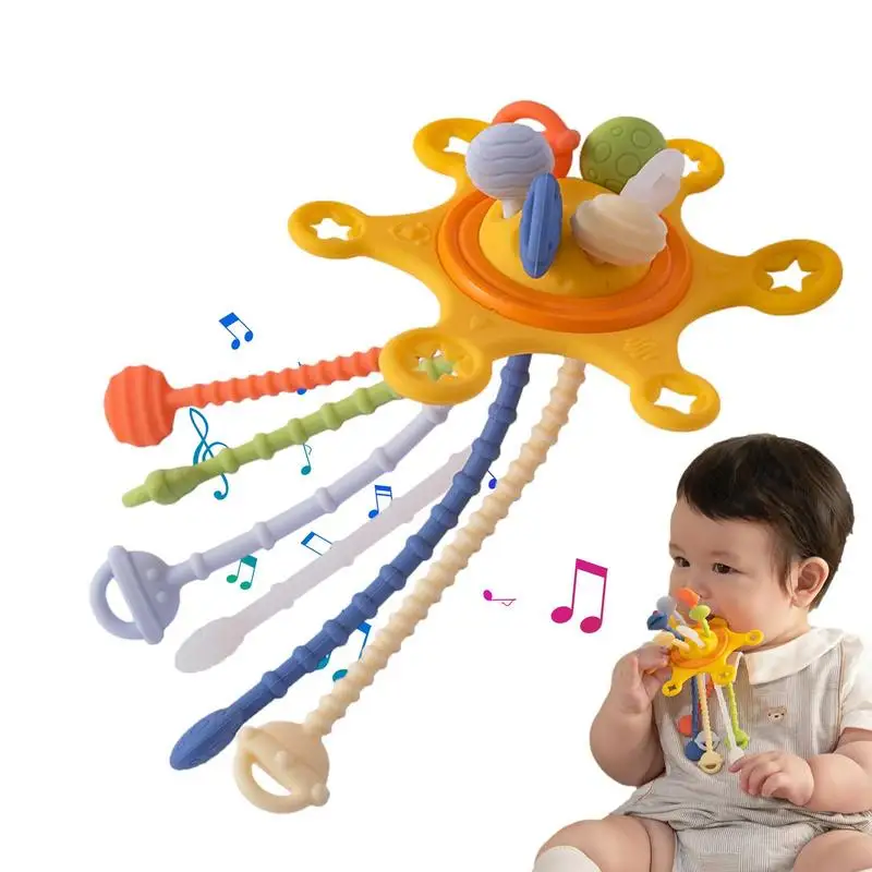 

Toddler Pull String Activity Toy Pull String Toy For Skill Development Portable Reusable Educational Motor Skills Toy Teething