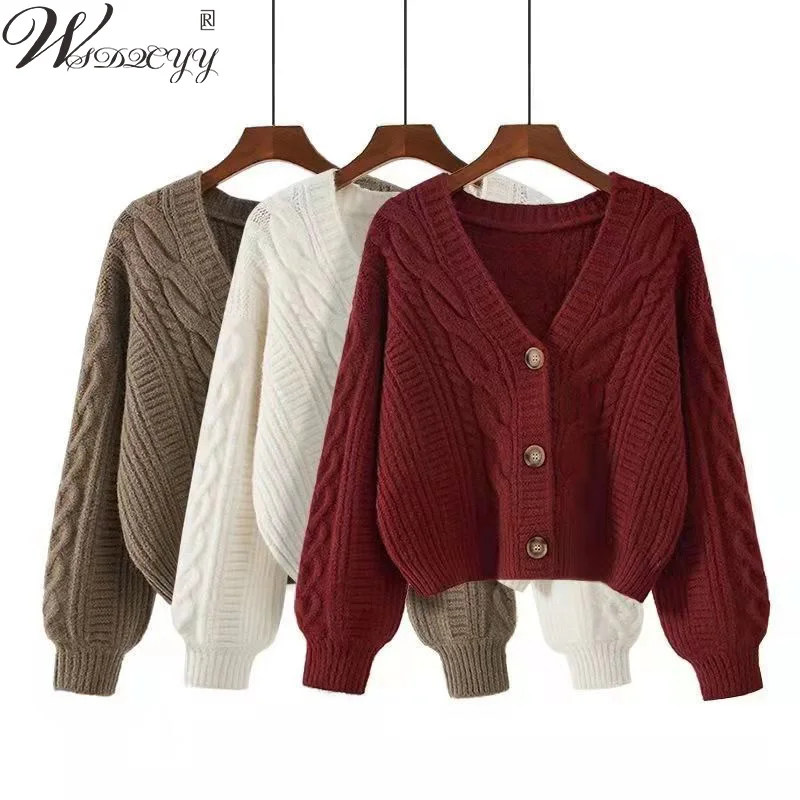 Loose Long-Sleeved Sweater Cardigan Women Winter Korean Fashion V-Neck Jacket Casual Knitted Button Cardigan Vintage Outerwear
Loose Long-Sleeved Sweater Cardigan Women Winter Korean Fashion V-Neck Jacket Casual Knitted Button Cardigan Vintage Outerwear