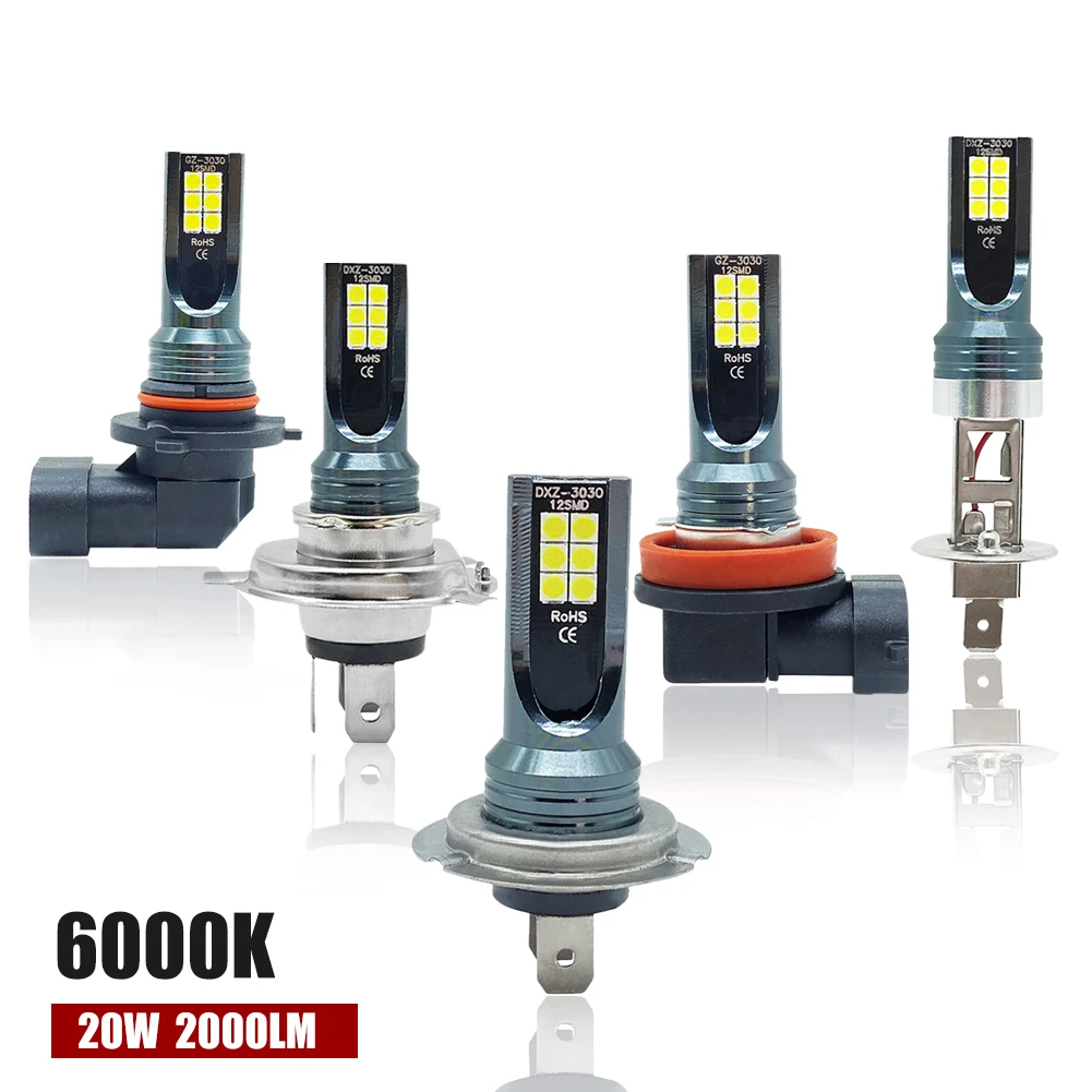 2Pcs Car Fog Light H4 H7 H11 H8 H9 H1 20W 2000LM Automobile LED Fog Lamp Bulbs 9005 9006 6000K White 12V 24V Waterproof Lighting
2Pcs Car Fog Light H4 H7 H11 H8 H9 H1 20W 2000LM Automobile LED Fog Lamp Bulbs 9005 9006 6000K White 12V 24V Waterproof Lighting