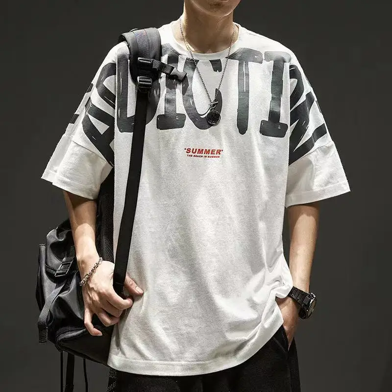 Мужская футболка с коротким рукавом в японском стиле, летняя модная свободная хлопковая футболка, мужские топы высокого качества размера плюс, Прямая поставка
Мужская футболка с коротким рукавом в японском стиле, летняя модная свободная хлопковая футболка, мужские топы высокого качества размера плюс, Прямая поставка