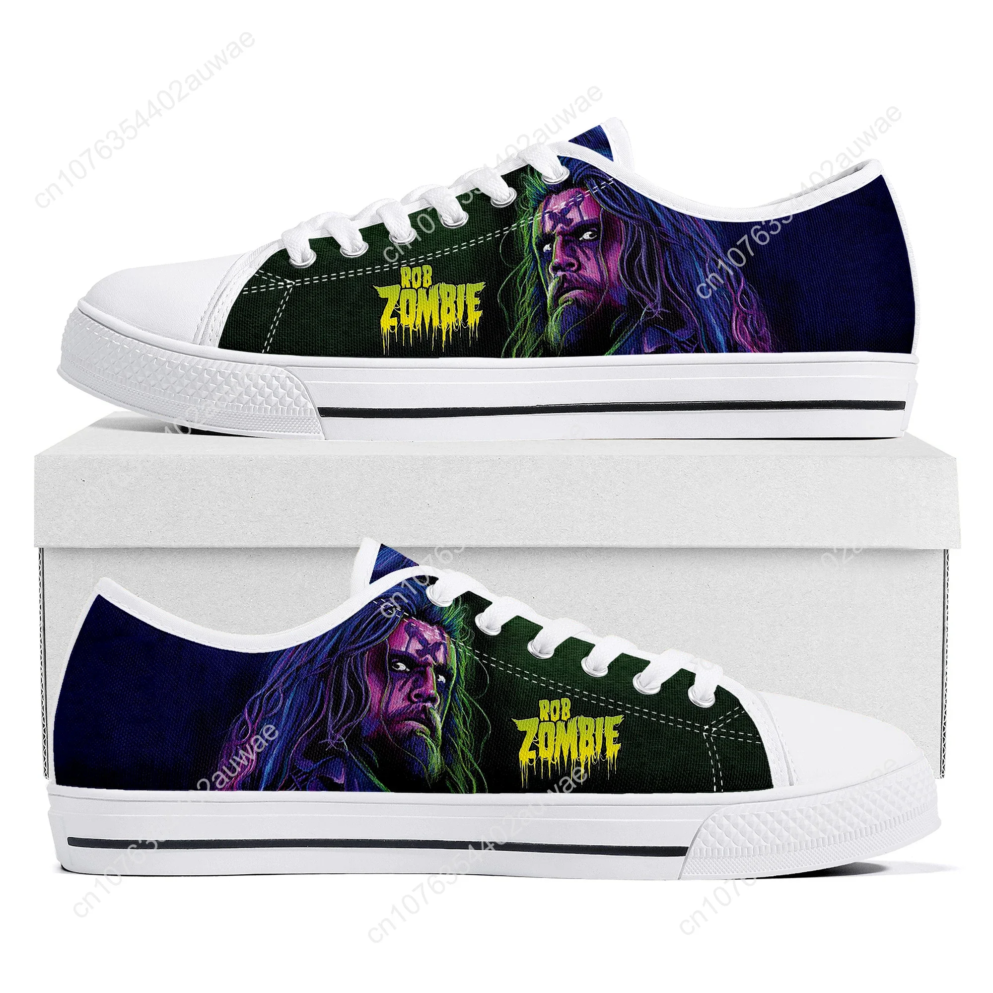 

Rob Zombie Rock Singer Low Top High Quality Sneakers Mens Women Teenager Children Canvas Sneaker Casual Couple Shoes Custom Shoe