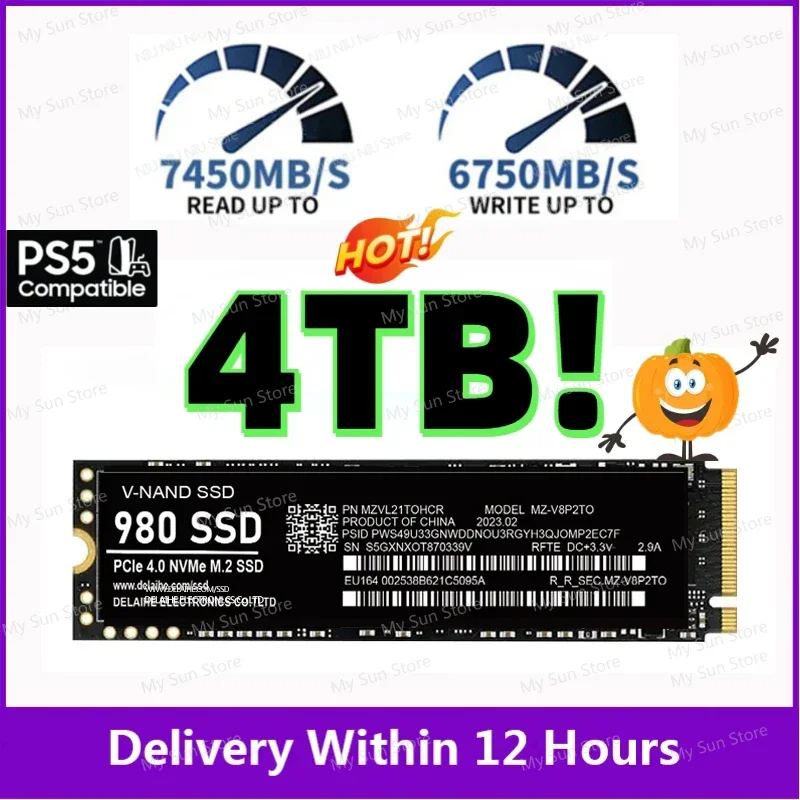 

2024 1TB 2TB 4TB SSD M2 NVME NGFF 980/970 EVO Plus Internal Solid State Drive Hdd Hard Disk M.2 for Laptop Computer PS4/PS5