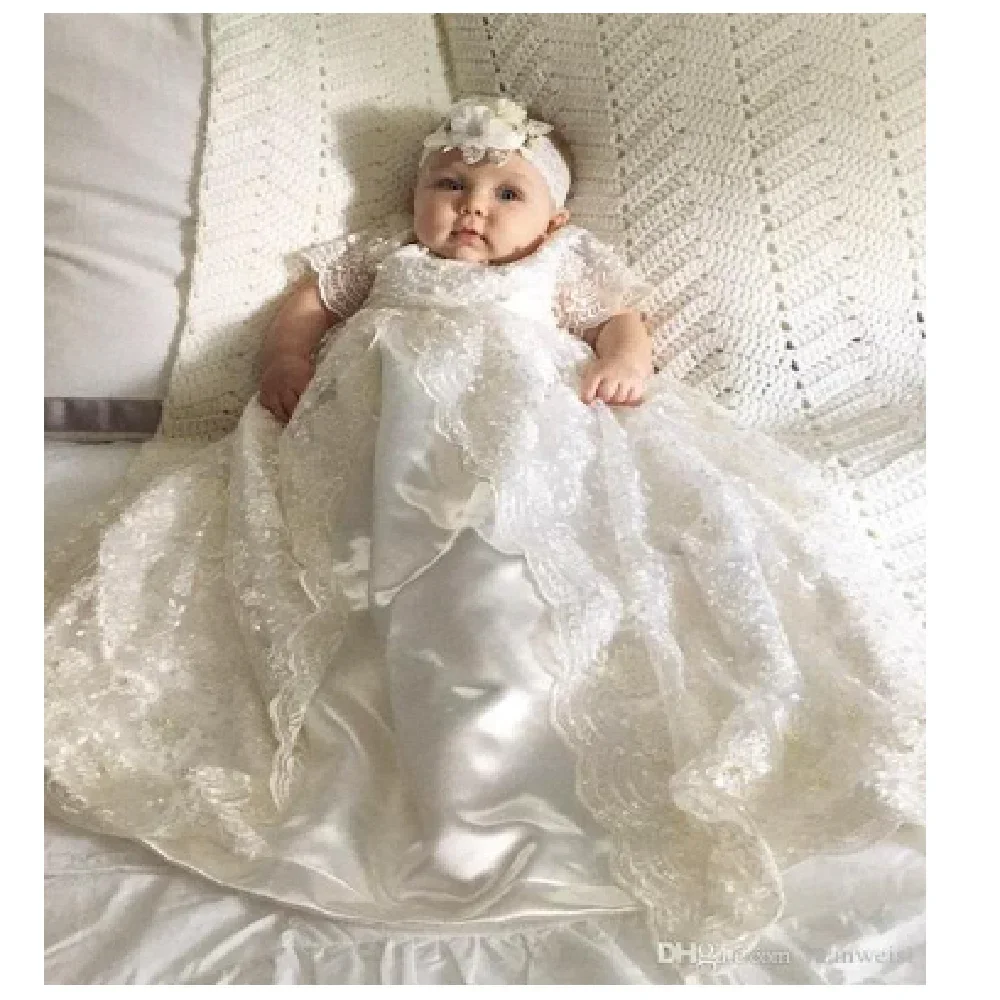 Beautiful Beaded Lace Baby Christening Dress White Newborn Baby Girl 1 Year Birthday Short Sleeve Baptism Dresses
Beautiful Beaded Lace Baby Christening Dress White Newborn Baby Girl 1 Year Birthday Short Sleeve Baptism Dresses