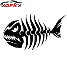 Fish Skeleton Personality Car Body Decals Funny Cartoon Motorcycle Decorative Stickers Black/Sliver 17.8*10CM 
Fish Skeleton Personality Car Body Decals Funny Cartoon Motorcycle Decorative Stickers Black/Sliver 17.8*10CM