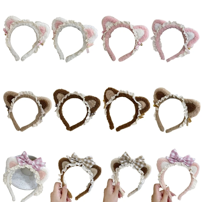 A2ES Kitten Ears Headband Ruffle Lace Headwear Bowknots for Cat Ears Hairband
A2ES Kitten Ears Headband Ruffle Lace Headwear Bowknots for Cat Ears Hairband