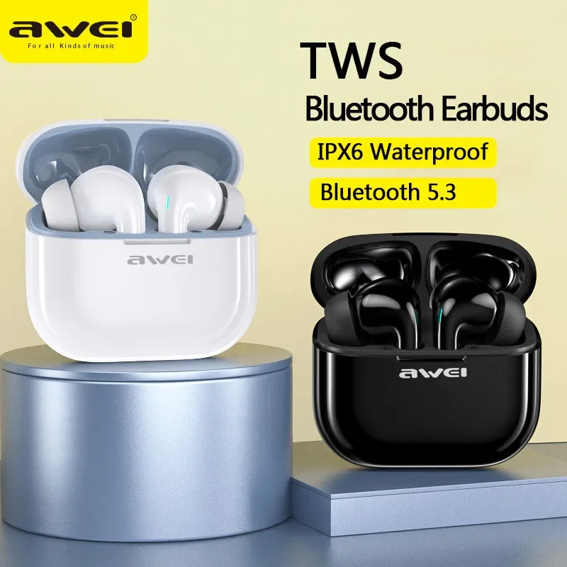 Awei T1pro TWS Earbuds Wireless Bluetooth Earphones With Mic Waterproof Bluetooth Headphones HiFi Stereo Sports Headset Gamer
Awei T1pro TWS Earbuds Wireless Bluetooth Earphones With Mic Waterproof Bluetooth Headphones HiFi Stereo Sports Headset Gamer