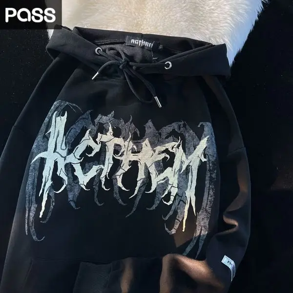Retro High Street Hiphop Y2K Hooded Hoodies for Women Spring Autumn Sweatshirt American Style Loose Couple National Brand Jacket
Retro High Street Hiphop Y2K Hooded Hoodies for Women Spring Autumn Sweatshirt American Style Loose Couple National Brand Jacket