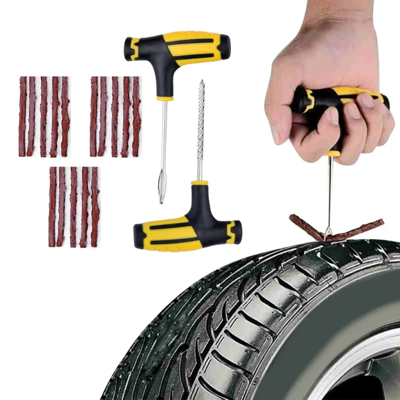 Tubeless Tyre Puncture Repair set Car Punctured Tyre Repair set Emergency Fix Punctures Tire Tool set 17-piece/set
Tubeless Tyre Puncture Repair set Car Punctured Tyre Repair set Emergency Fix Punctures Tire Tool set 17-piece/set