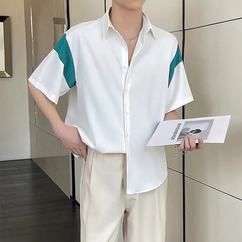 Hit Color Patchwork Thin Japanese Harajuku Korean Short Sleeve Shirt Men Oversized Blouses Summer Cardigan 2023 Fashion New Top
Hit Color Patchwork Thin Japanese Harajuku Korean Short Sleeve Shirt Men Oversized Blouses Summer Cardigan 2023 Fashion New Top