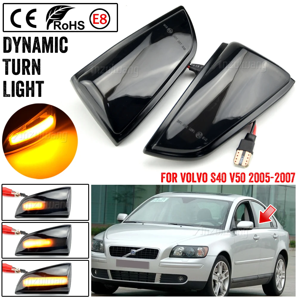 Blinker Indicator LED Dynamic Turn Signal Light Side Mirror Sequential Lamp For Volvo S40 V50 2005 2006 2007 8679775 8679777
Blinker Indicator LED Dynamic Turn Signal Light Side Mirror Sequential Lamp For Volvo S40 V50 2005 2006 2007 8679775 8679777