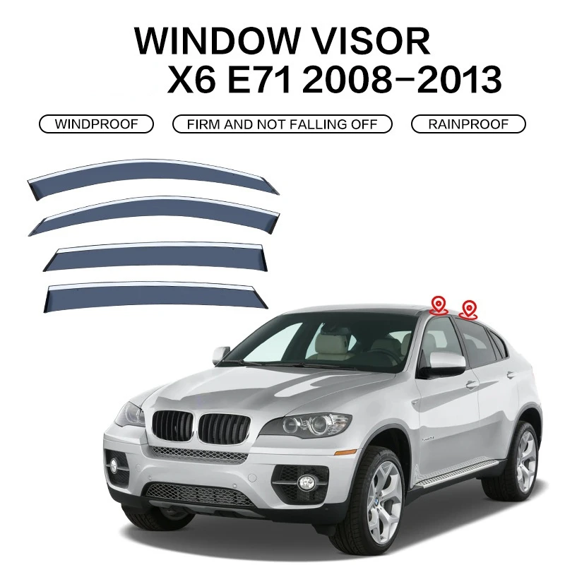 Козырёк для окна BMW X6 E71 F16 G06, дефлекторы от дождя для автомобиля, навес, отделка, наружные аксессуары для автомобиля, козырек от дождя
Козырёк для окна BMW X6 E71 F16 G06, дефлекторы от дождя для автомобиля, навес, отделка, наружные аксессуары для автомобиля, козырек от дождя
