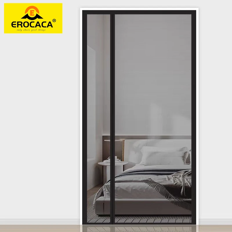 

EROCACA Magnetic Screen Door Curtain Anti-Mosquito Net Fly Insect Screen Mesh Automatic Closing Custom Size Easy Installation