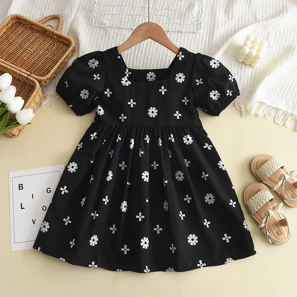 Girls Summer Floral Dress Backless Short Sleeves Casual Dress 2-7Years Kids Fashion Little Black Dress Baby Flowers Dress
Girls Summer Floral Dress Backless Short Sleeves Casual Dress 2-7Years Kids Fashion Little Black Dress Baby Flowers Dress