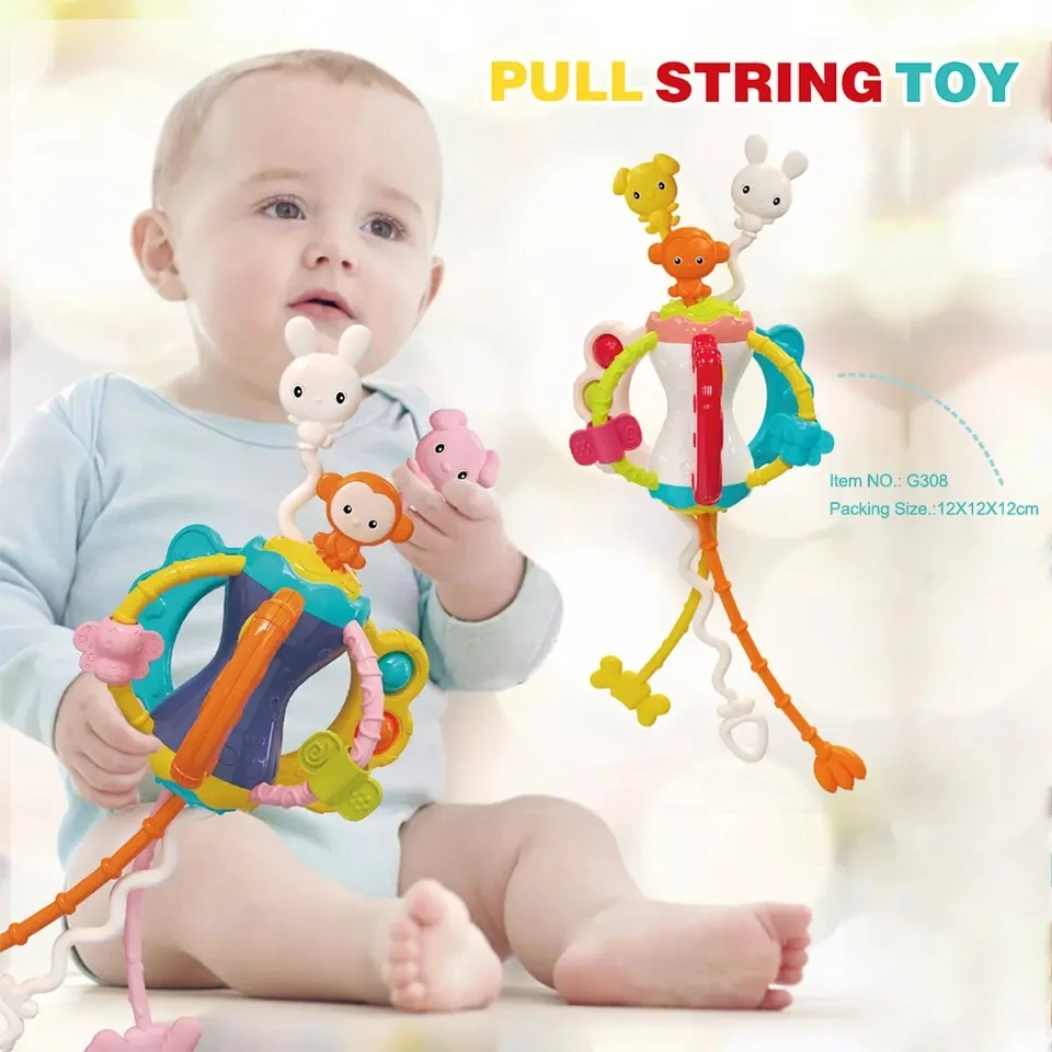 Montessori Sensory Toys Silicone Pull String Toys Baby Activity Motor Skills Development Educational Toy for Infant 1 2 3 Years
Montessori Sensory Toys Silicone Pull String Toys Baby Activity Motor Skills Development Educational Toy for Infant 1 2 3 Years