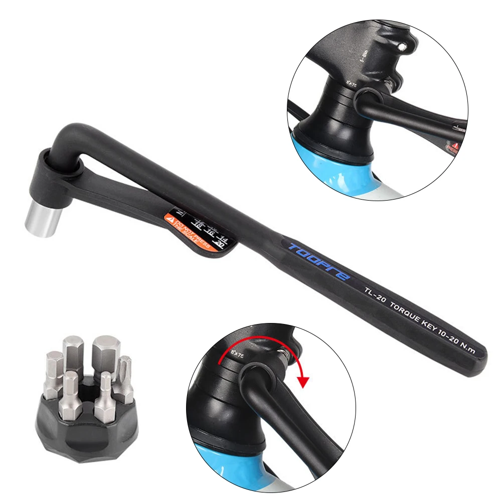 Bicycle Torque Wrench Inner Hexagon Set 10-20NM High Precision Torque Tool Convenient Torque Wrench Bike Repair Tools
Bicycle Torque Wrench Inner Hexagon Set 10-20NM High Precision Torque Tool Convenient Torque Wrench Bike Repair Tools