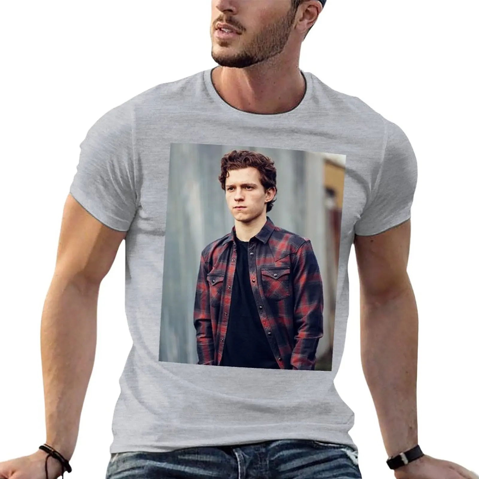 

Tom Holland T-Shirt oversizeds boys whites hippie clothes blanks mens graphic t-shirts