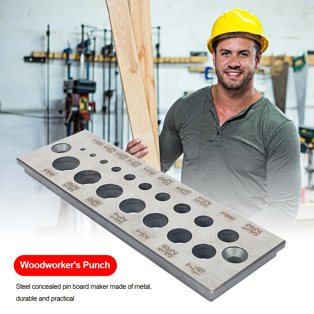 16 Holes Steel Dowel Plate Imperial/Metric Holes From 1/8 To 5/8 In Wood Dowel Rod Maker for Manufacturing Construction Home
16 Holes Steel Dowel Plate Imperial/Metric Holes From 1/8 To 5/8 In Wood Dowel Rod Maker for Manufacturing Construction Home