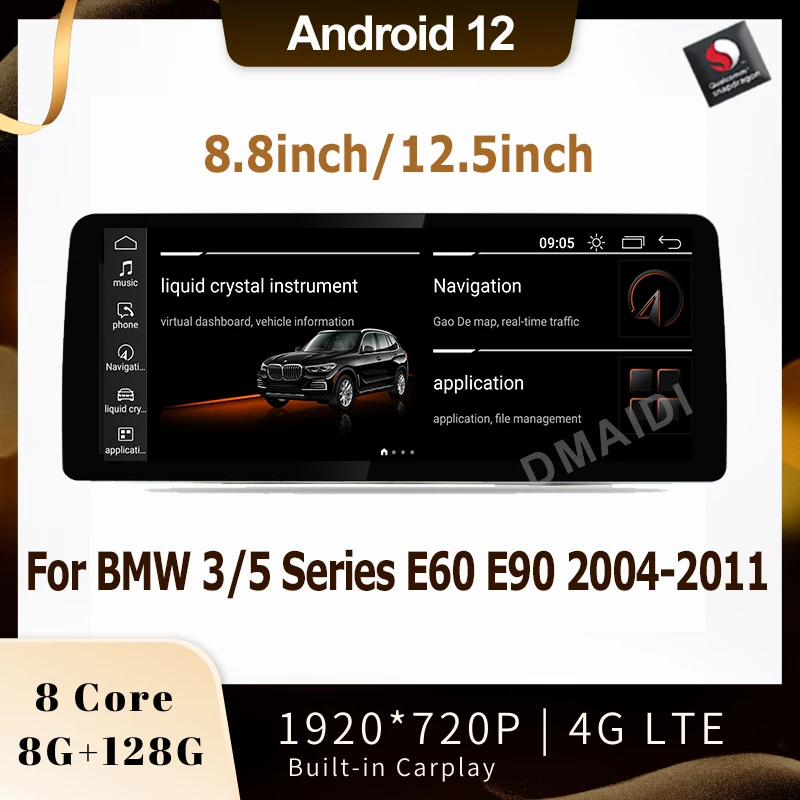 GPS-навигация для BMW 5/3, серия E60, E61, E62, E63, E90, E91, Android 12, 8 ядер, 8 ГБ + 128 Гб, мультимедийный плеер CarPlay, автомобильное стерео радио
GPS-навигация для BMW 5/3, серия E60, E61, E62, E63, E90, E91, Android 12, 8 ядер, 8 ГБ + 128 Гб, мультимедийный плеер CarPlay, автомобильное стерео радио