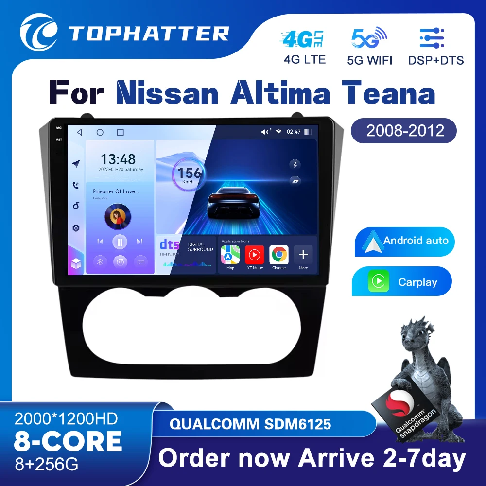 10" Android 13 Car Radio Stereo For Nissan Altima Teana 2008- 2012 Wireless Android Auto Multimedia Video Player GPS Navigation
10" Android 13 Car Radio Stereo For Nissan Altima Teana 2008- 2012 Wireless Android Auto Multimedia Video Player GPS Navigation