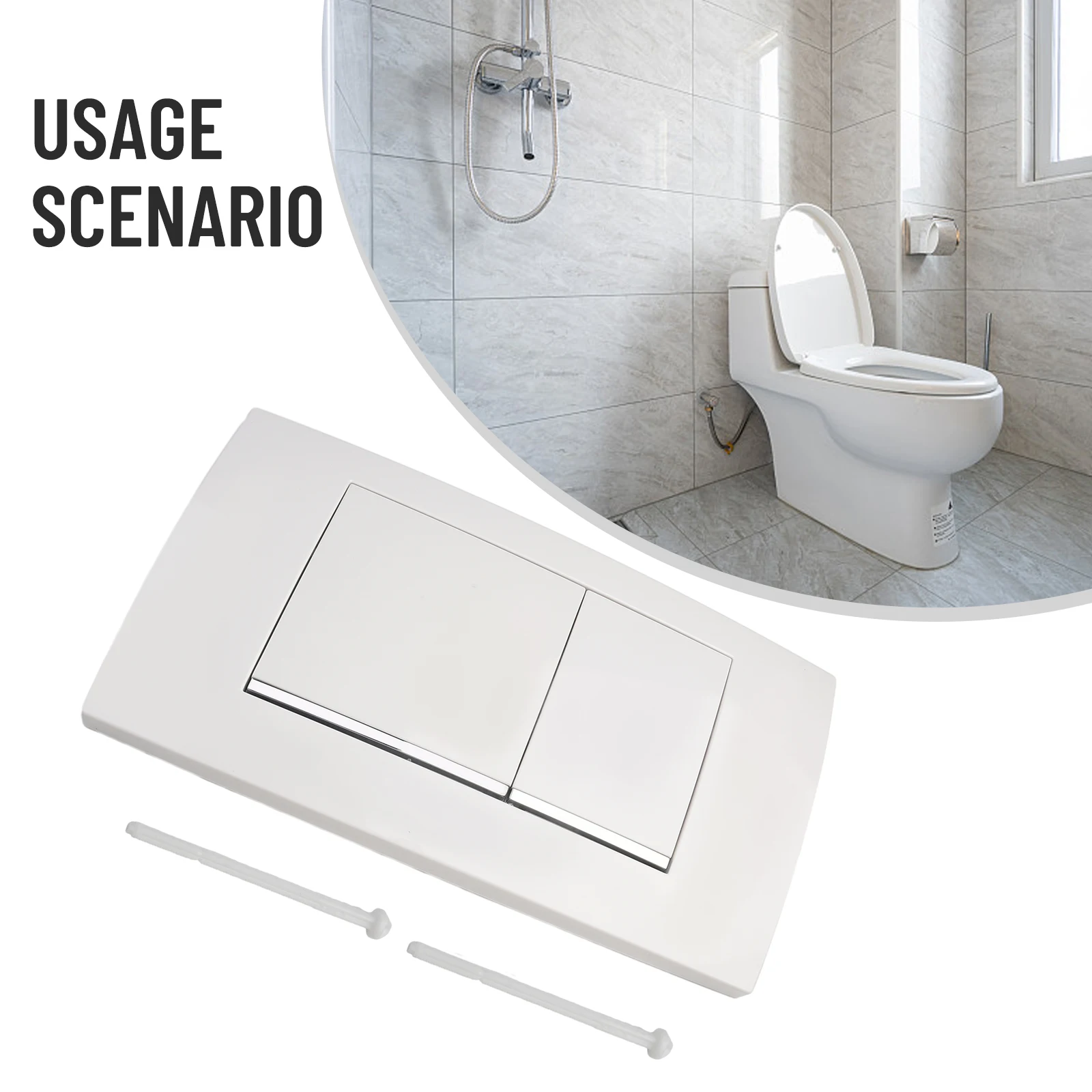 Button Dual Flush Plate Home Improvement Repair Replacement Water Tank White Bathroom Accessories High Quality New
Button Dual Flush Plate Home Improvement Repair Replacement Water Tank White Bathroom Accessories High Quality New