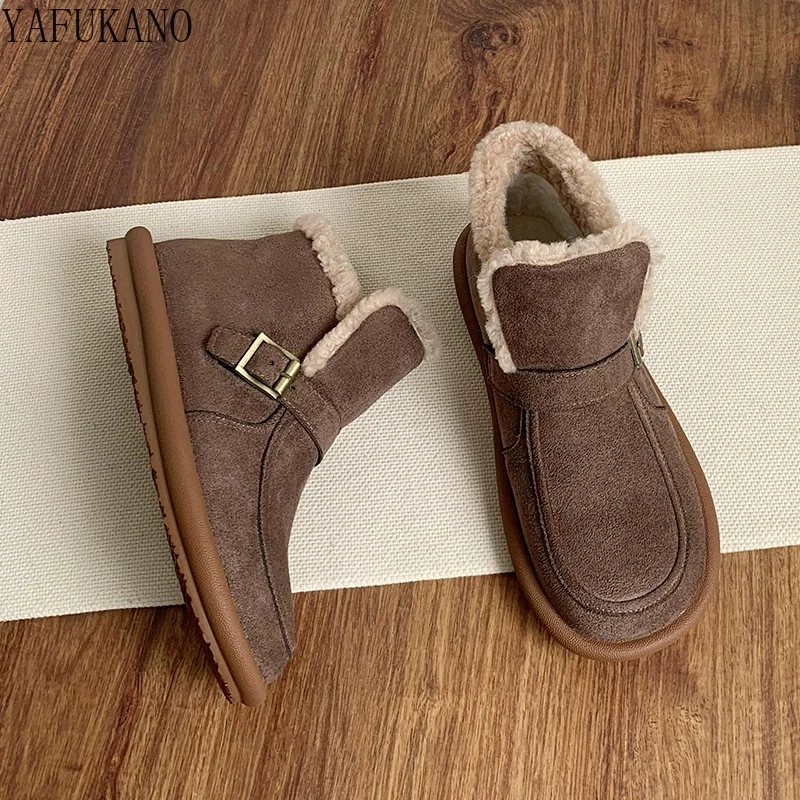 Anti Slip Snow Boots Women Winter Cotton Shoes Plush Warm Suede Short Boots Flat Heel Casual Ankle Boots Mori Girl Student Boots
Anti Slip Snow Boots Women Winter Cotton Shoes Plush Warm Suede Short Boots Flat Heel Casual Ankle Boots Mori Girl Student Boots