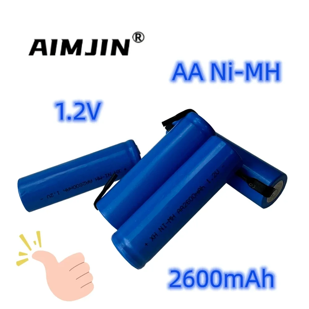 1PCS 1.2V AA rechargeable battery 2600mah 2A ni-mh nimh cell blue shell with tabs pins Braun electric shaver toothbrush
1PCS 1.2V AA rechargeable battery 2600mah 2A ni-mh nimh cell blue shell with tabs pins Braun electric shaver toothbrush